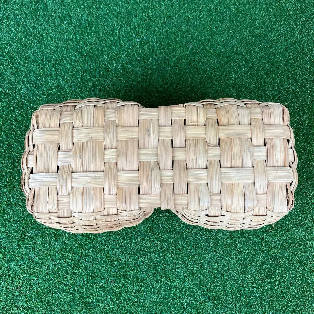 Vintage Hancock Double Woven Peanut Basket